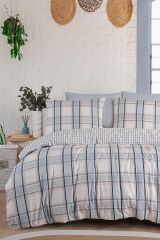 Poplin Nevresim Takımı - Nocturne Mavi