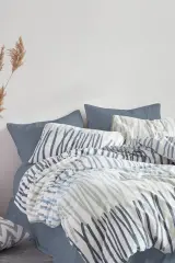 Poplin Nevresim Takımı - Linea Mavi